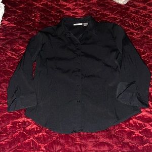 black 3/4 sleeve button up